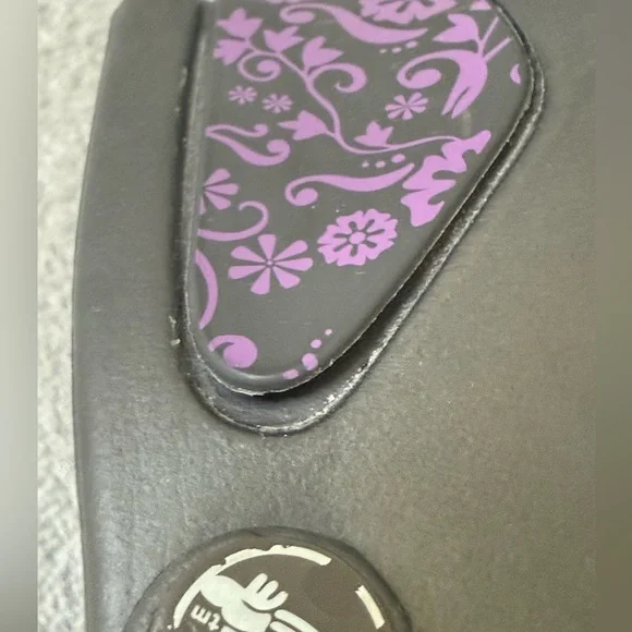 Crocs Mercy Floral Work Clogs Womens Size‎ 10 purple floral band - Picture 10 of 11